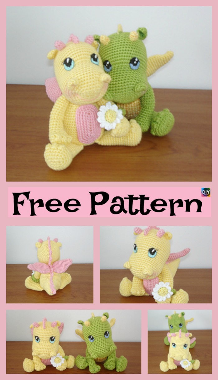 diy4ever- Crochet Baby Dragon – Free Pattern 