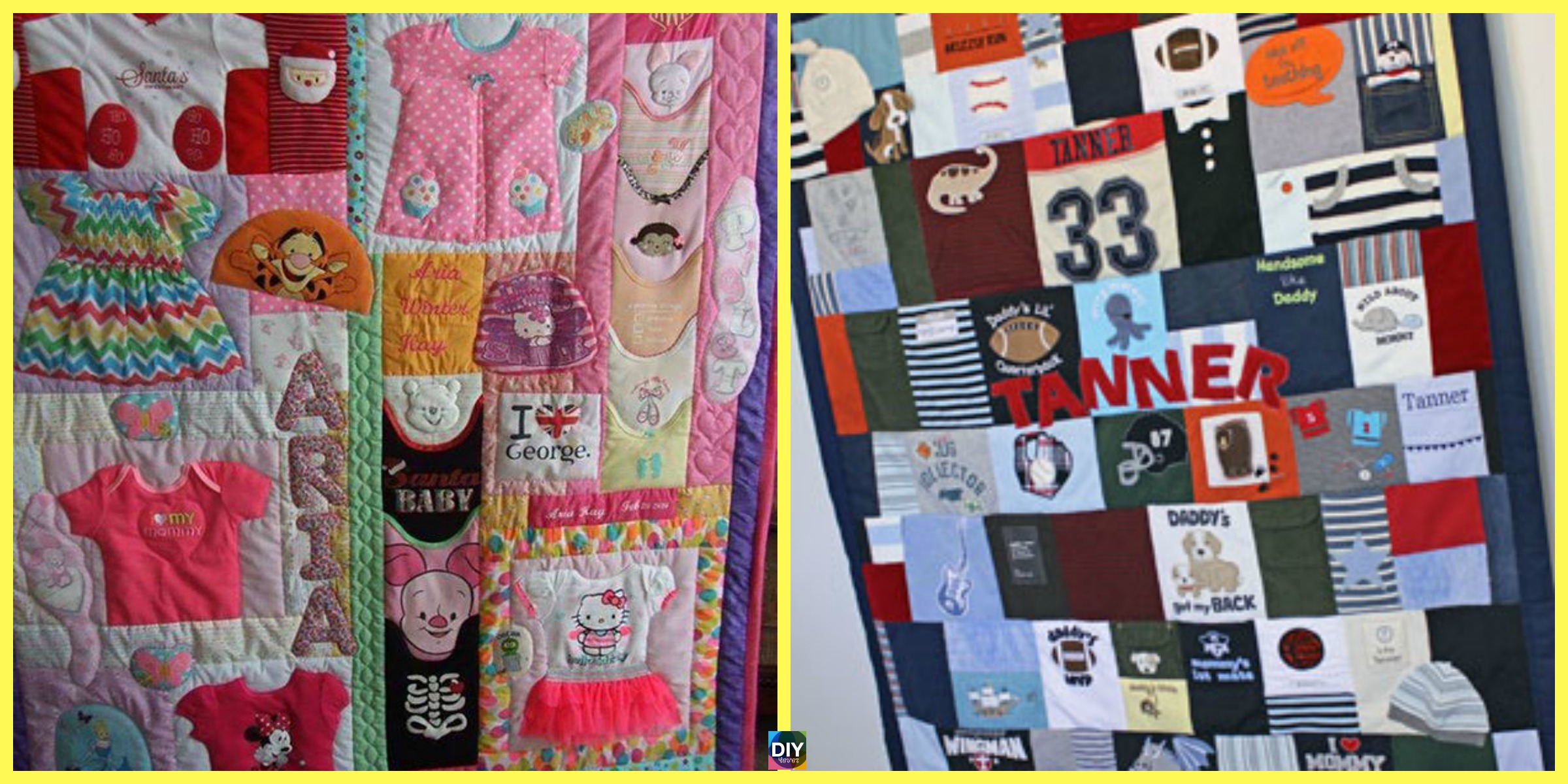 diy4ever- How to DIY Memory Baby Clothes Quilts