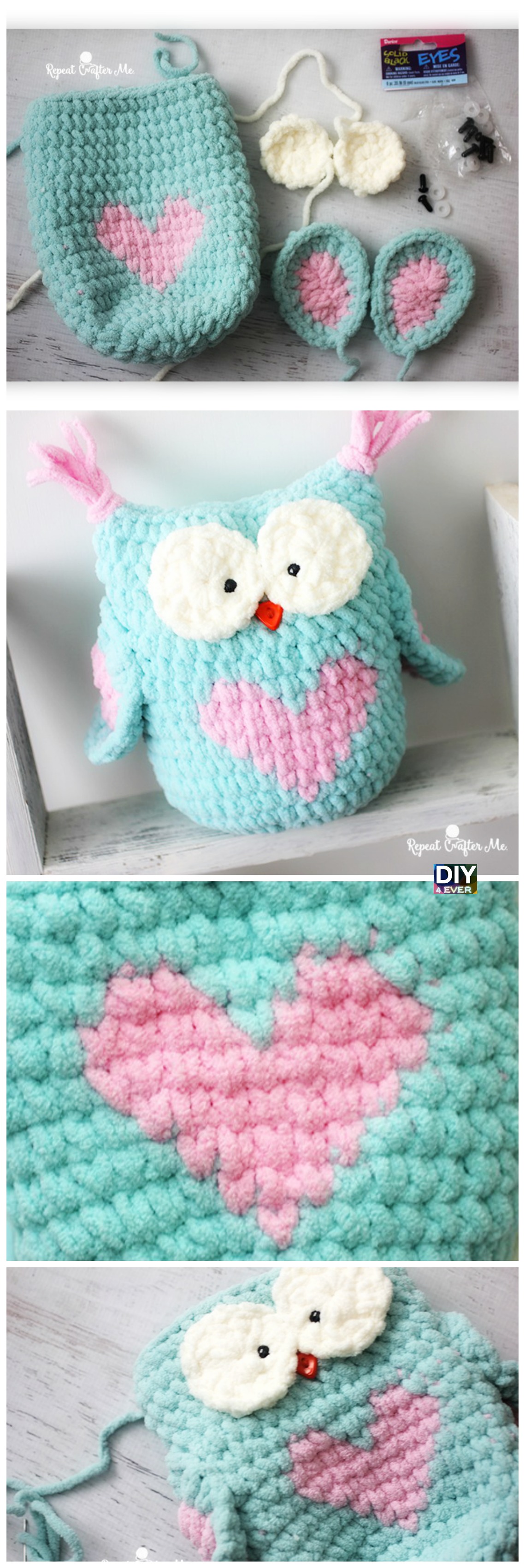 Valentine Heart Crochet Owl - Free Pattern