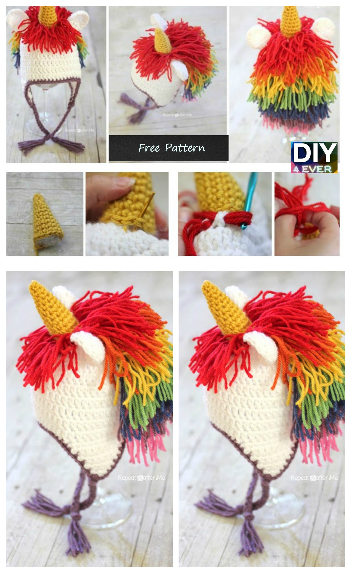 10 Cutest Crochet Unicorn Free Patterns7