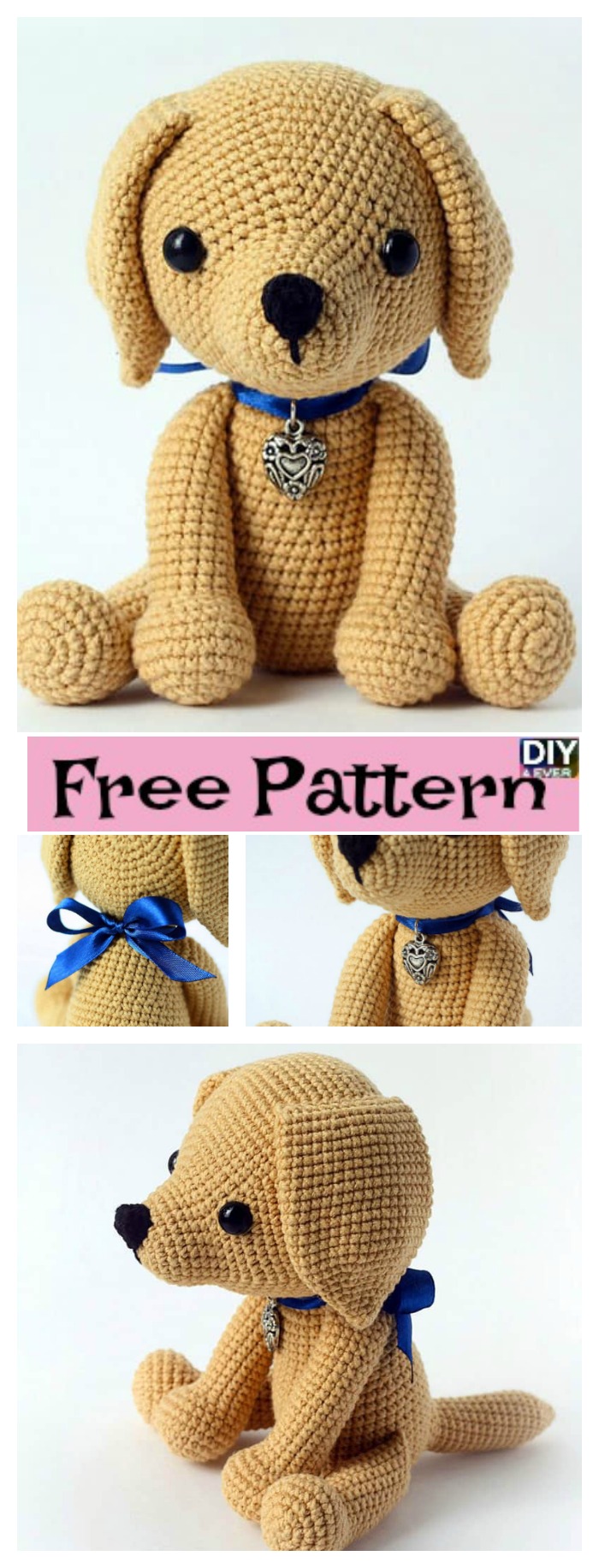 diy4ever- Crochet Lucky Puppy - Free Pattern 