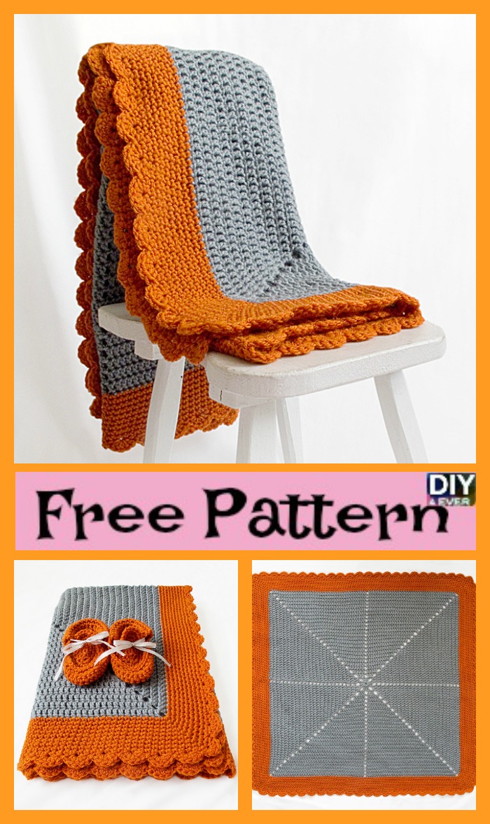 diy4ever- Crochet Starburst Baby Blanket - Free Pattern 