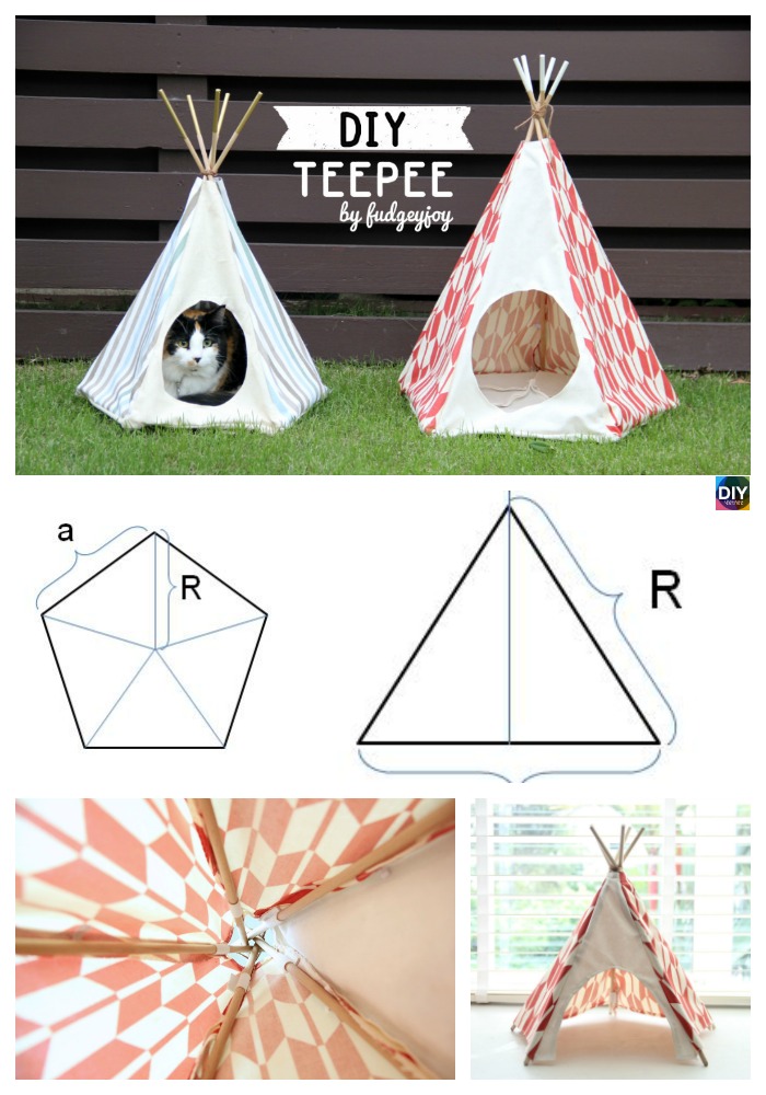 diy4ever- DIY Teepee Tutorial ( with Any Size ) 