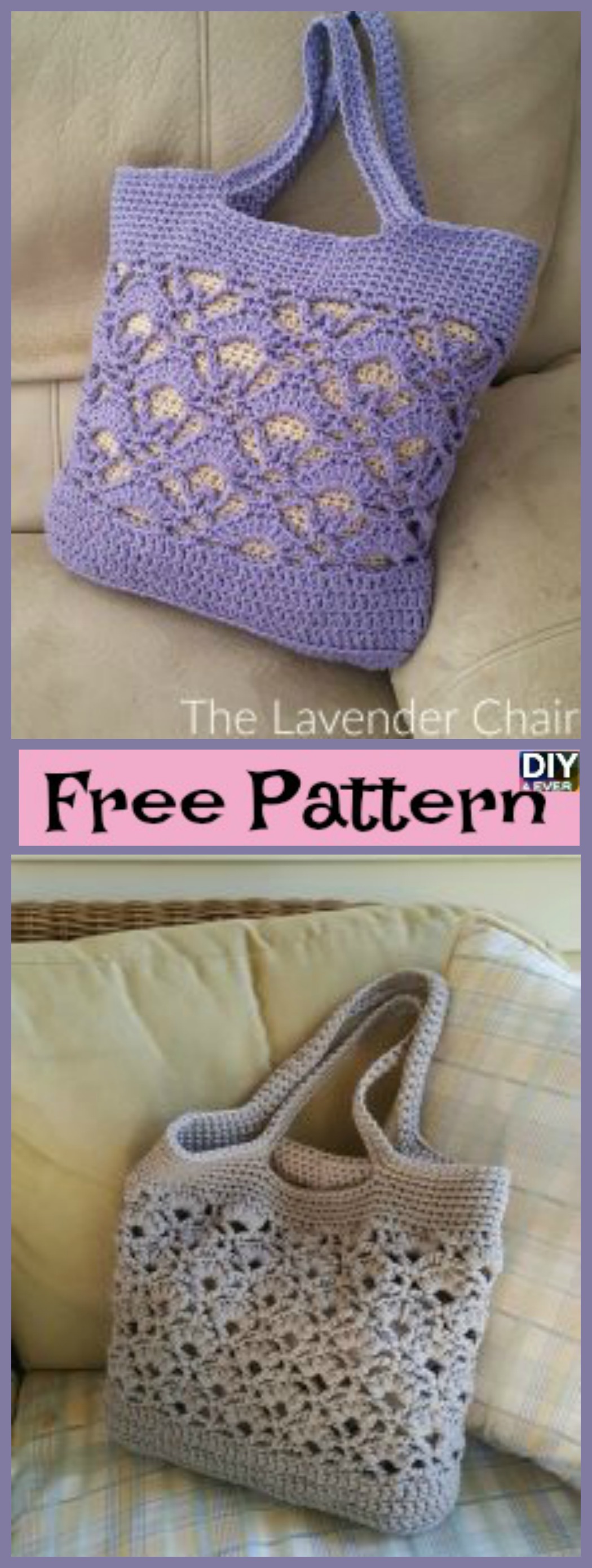 DIY4ever- Crochet Tote Bags - Free Pattern 