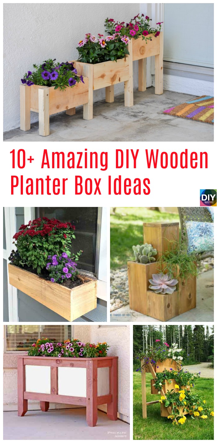 diy4ever-10+ Amazing DIY Wooden Planter Box Ideas 