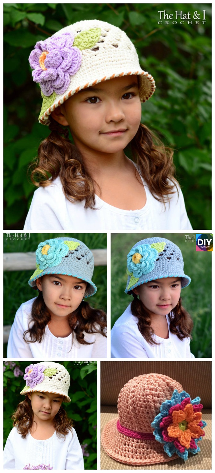 diy4ever-Adorable Crochet Sun Hat Pattern