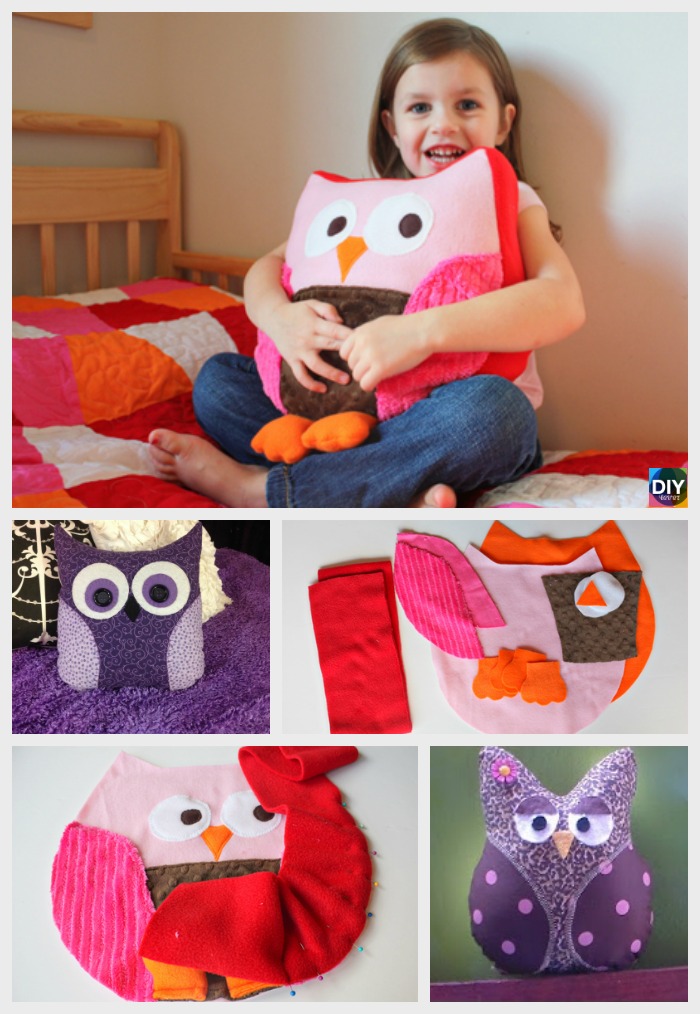 diy4ever- Adorable DIY Owl Pillow - Step by Step Tutorial 