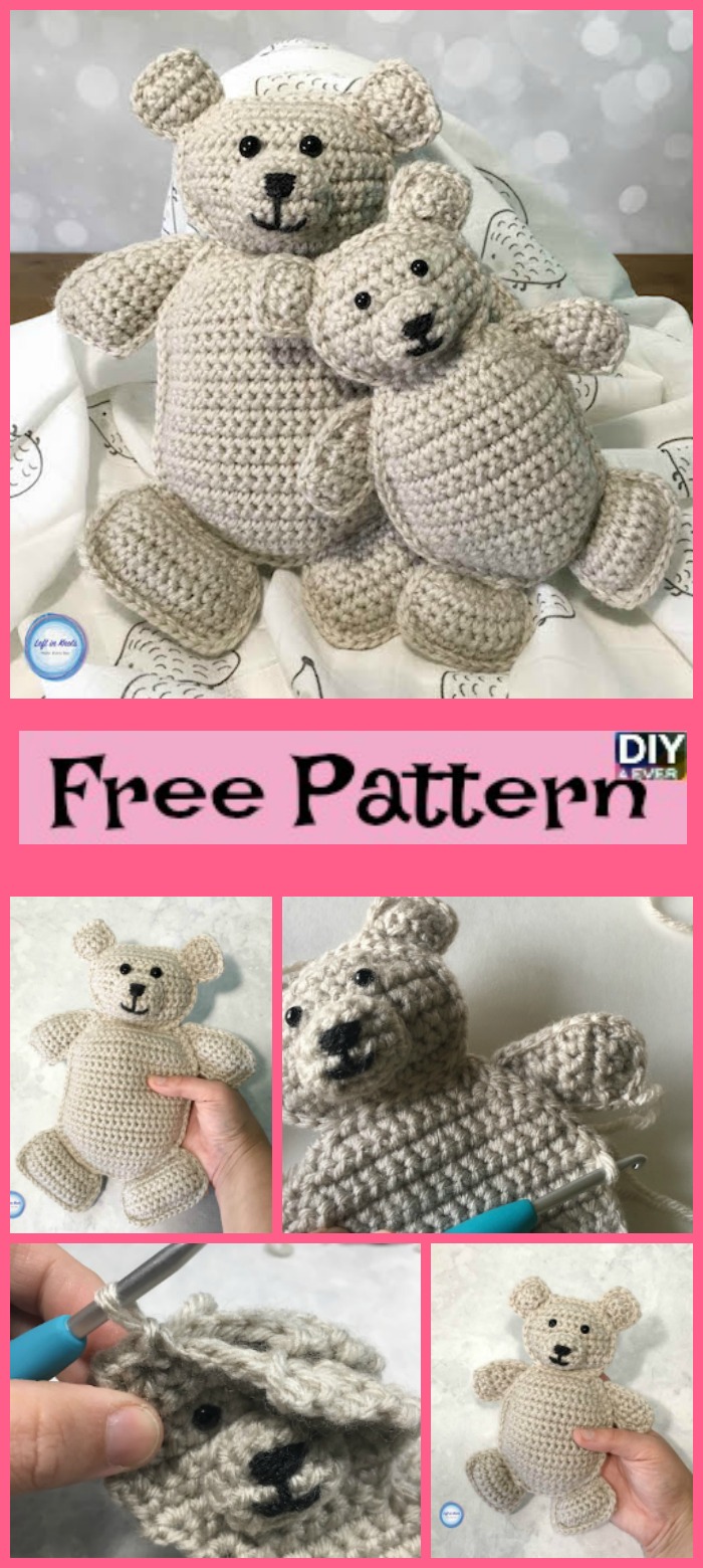 diy4ever- Baby and Me Crochet Bears - Free Pattern