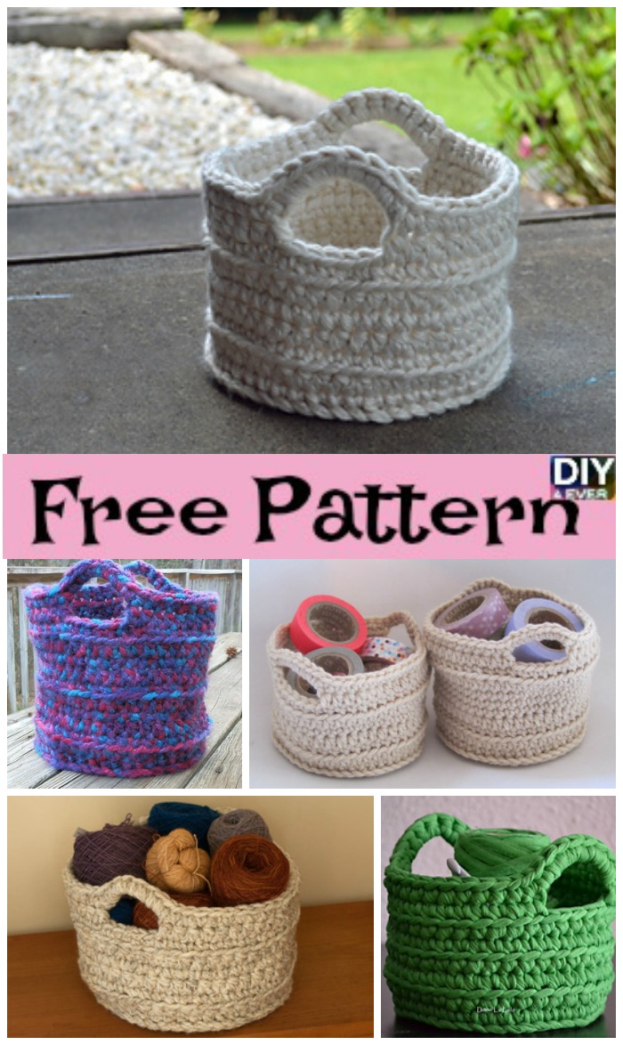 diy4ever- Chunky Crochet Basket - Free Pattern 