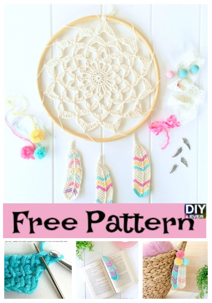 diy4ever- Crochet Tunisian Feathers -Free Pattern 