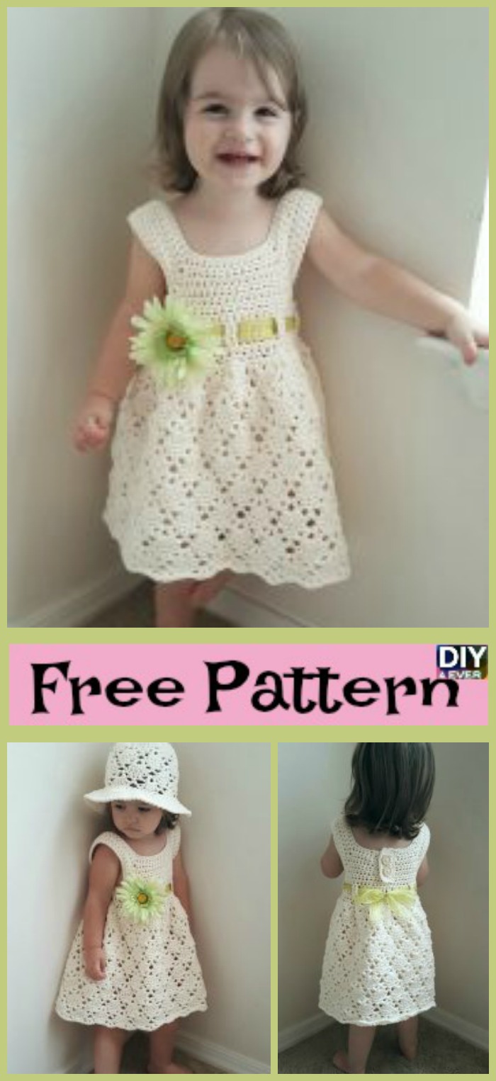 diy4ever- Crochet Vintage Toddler Dress - Free Pattern
