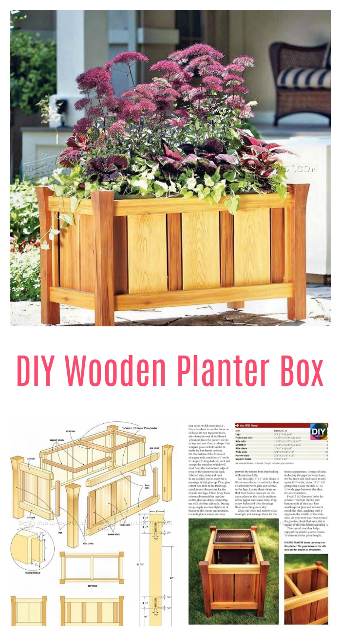 diy4ever-DIY Wooden Planter Box Plan