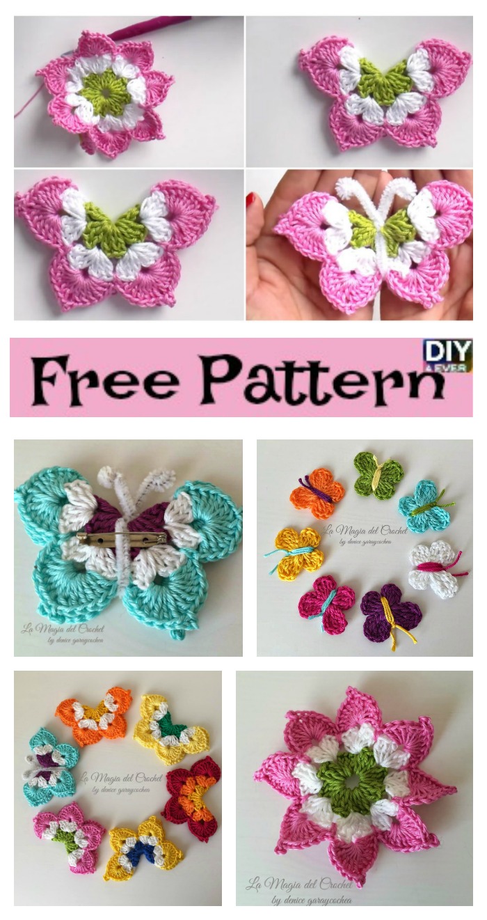 Pretty Crochet Butterflies - Free Pattern