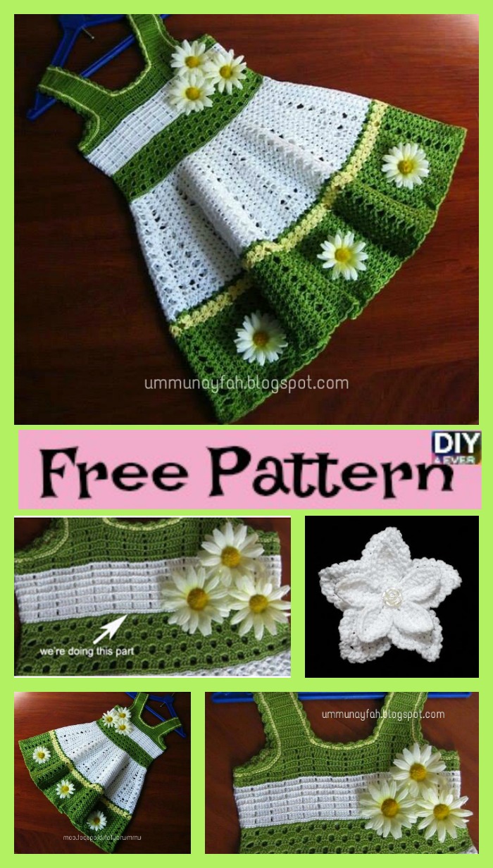 DIY4ever- Pretty Crochet Toddler Dress - Free Pattern 