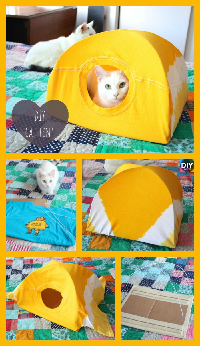 diy4ever- Easy & Cozy DIY Cat Tent - Step by Step Tutorial