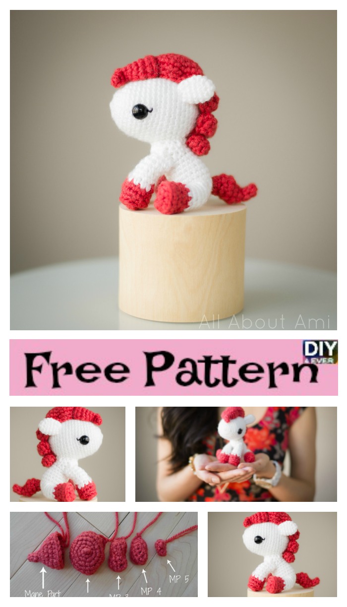 diy4eve- Adorable Crochet Pony - Free Pattern