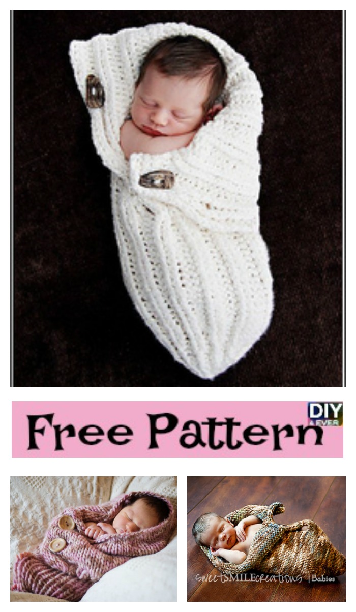 diy4ever-Adorable Knitted Baby Cocoons - Free Patterns 