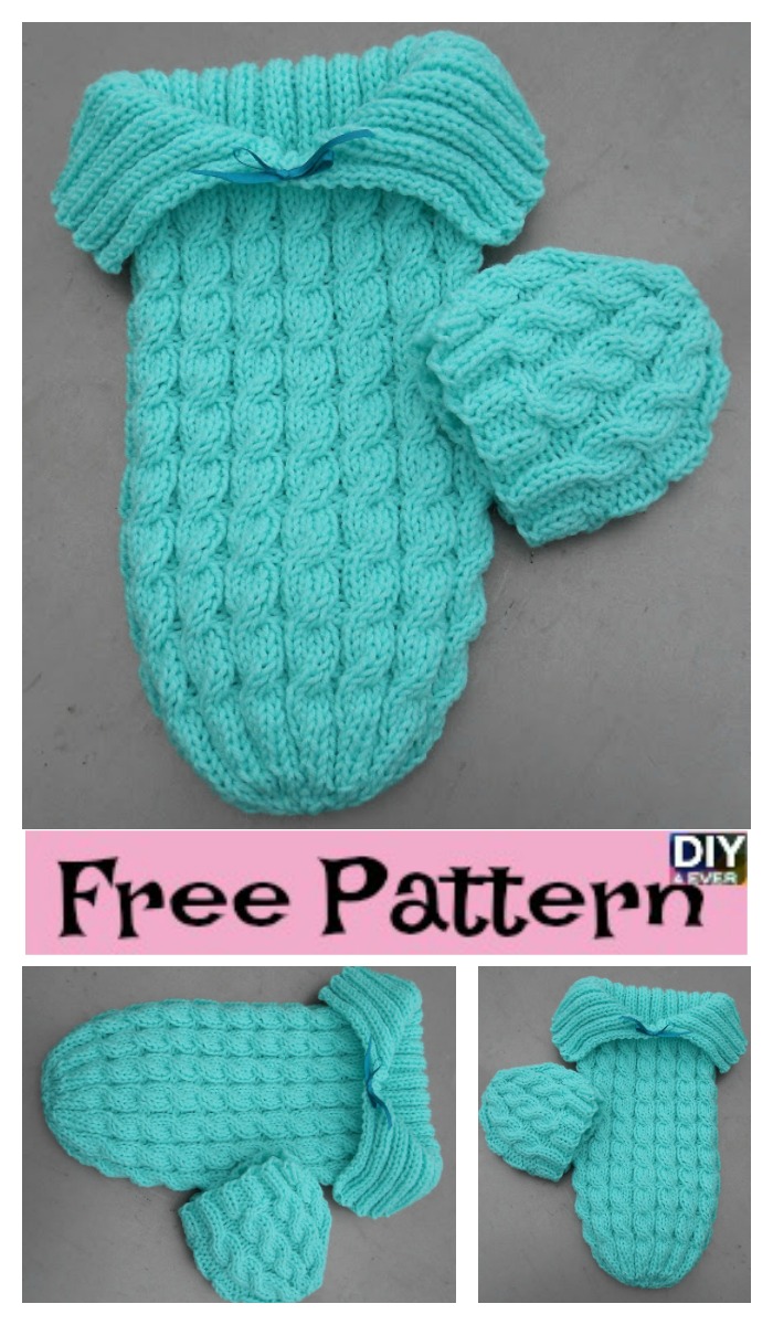 diy4ever-Adorable Knitted Baby Cocoons - Free Patterns 