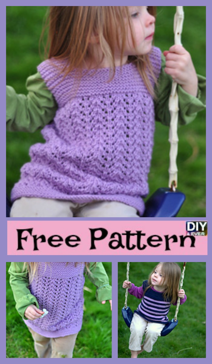 diy4ever- Cozy Knitted Toddler Tunic - Free Pattern 