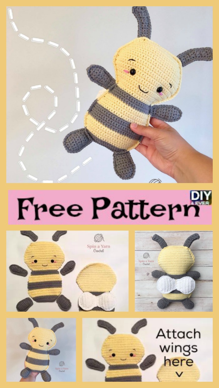 diy4ever- Crochet Bumble Bee - Free Pattern 