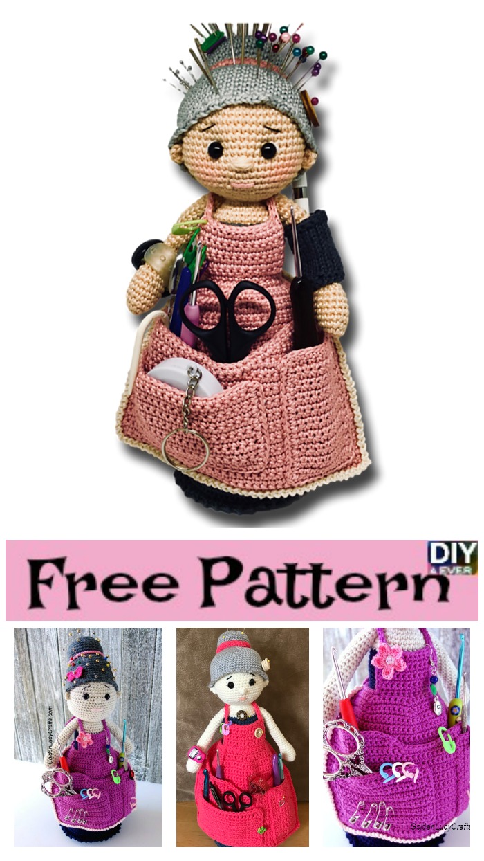 diy4ever- Crochet Crafter Granny Organizer - Free Pattern