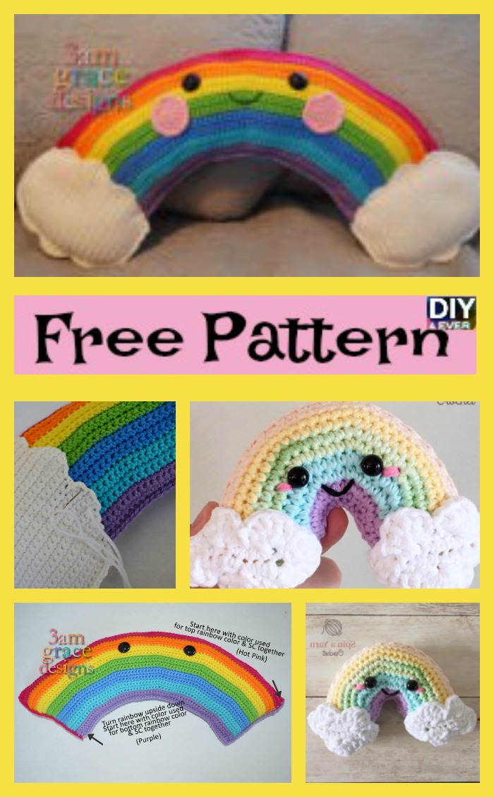 diy4ever- Crochet Rainbow Cuddler - Free Pattern
