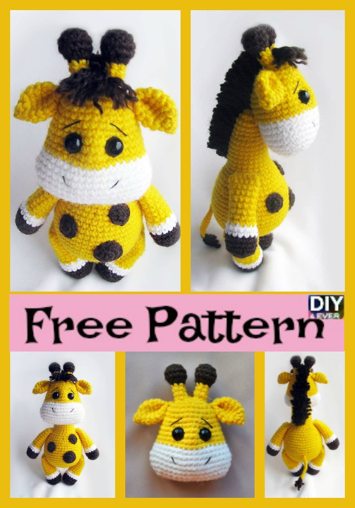 diy4ever- Cute Crochet Baby Giraffe - Free Pattern 