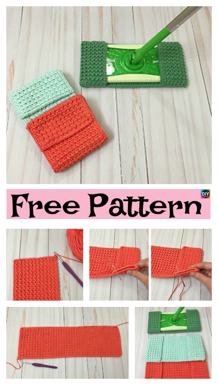 diy4ever- Easy Crochet Mop Cover - Free Pattern