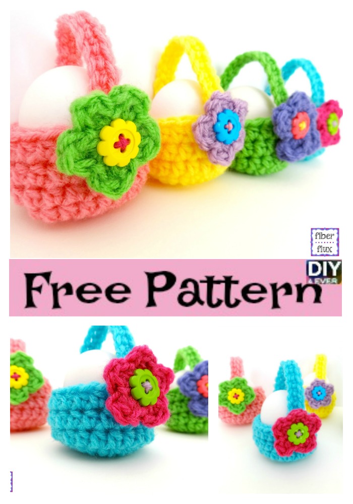 diy4ever- Little Crochet Egg Basket - Free Pattern