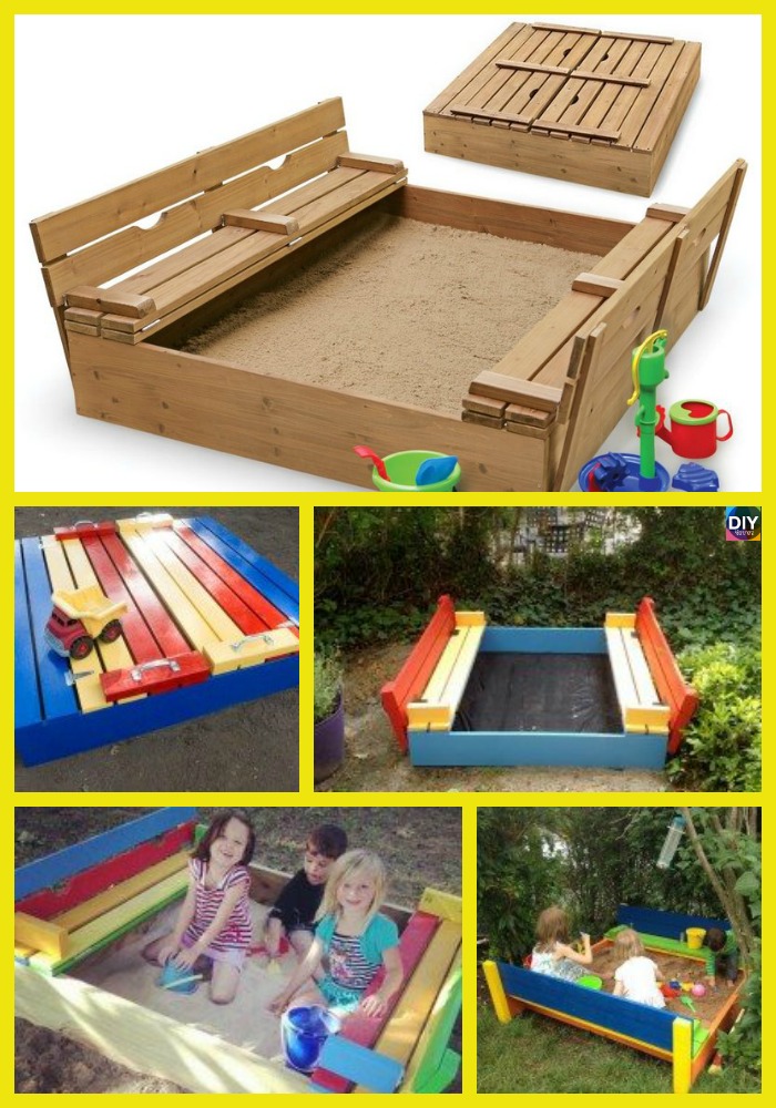 diy4ever- Perfect DIY Sandbox with Cover for Kids