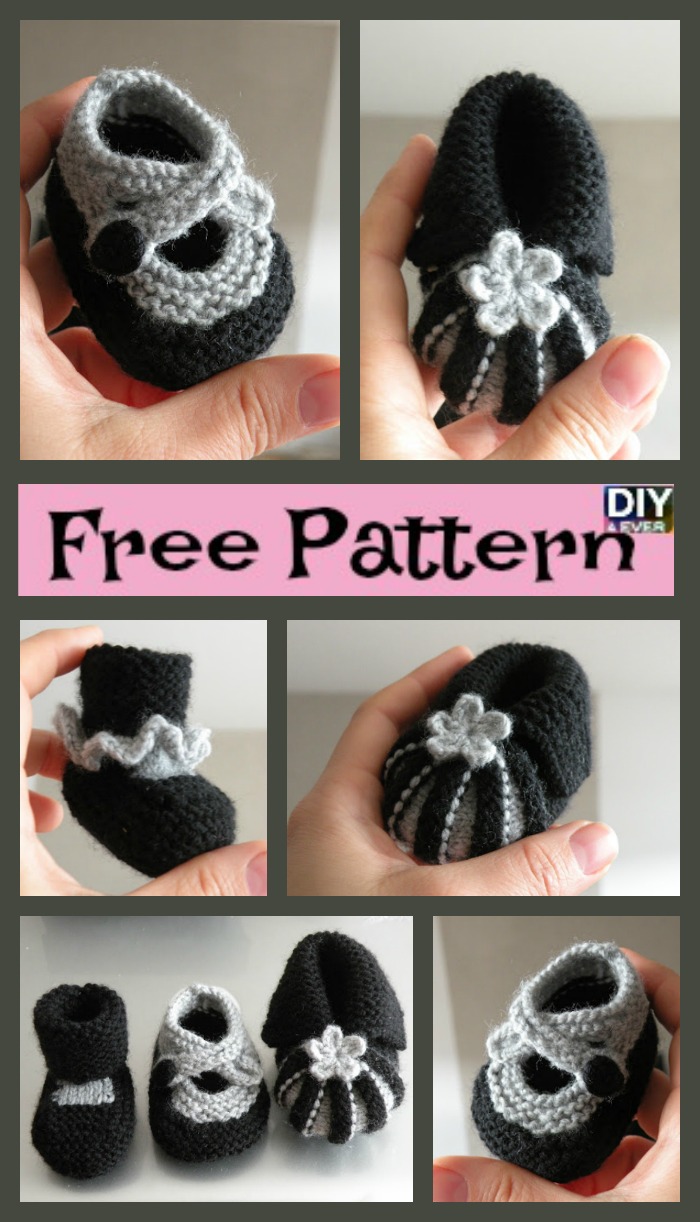 diy4ever- Quick Knit Baby Booties - Free Pattern