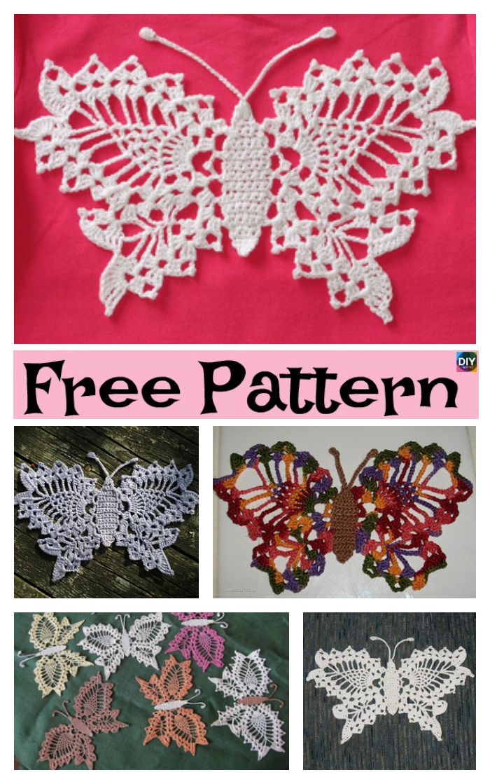 15 Cutest Crochet Beautiful Butterfly - Free Patterns