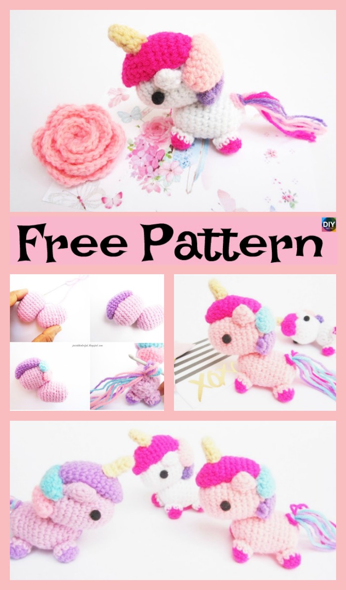 Adorable Crochet Amigurumi Unicorn - Free Pattern 