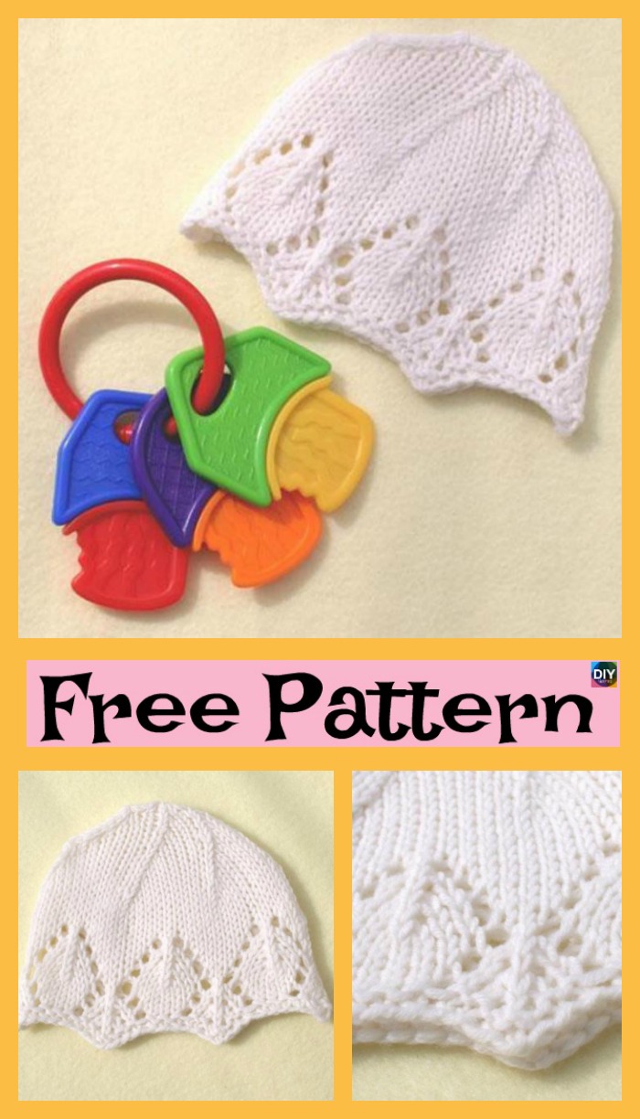 diy4ever- Cute Knitted Baby Hat - Free Patterns 