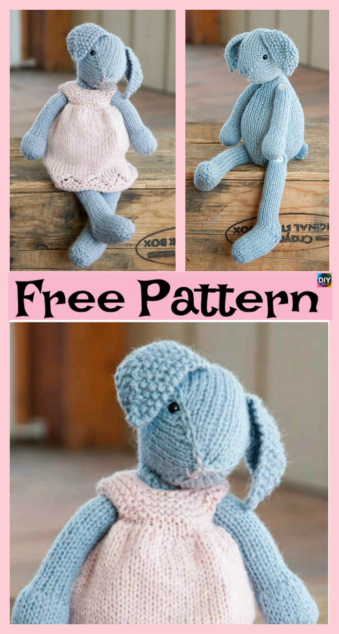 8 Knitted Adorable Bunny Free Patterns - DIY 4 EVER