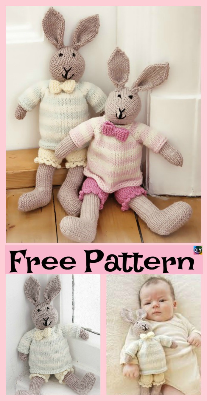 DIY4ever- 8 Knitted Adorable Bunny Free Patterns 