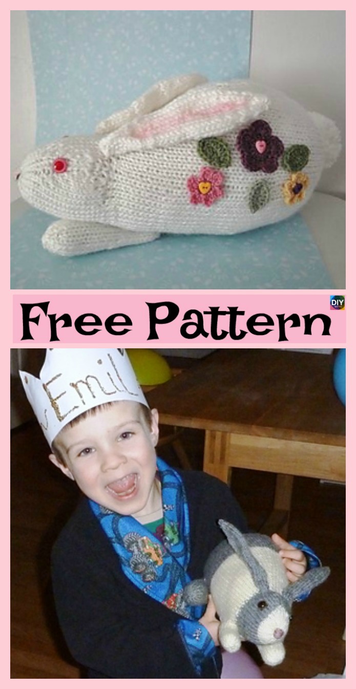 DIY4ever- 8 Knitted Adorable Bunny Free Patterns 