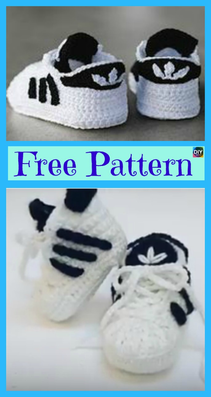 DIY4ever- Crochet Adidas Sneakers - Free Pattern 