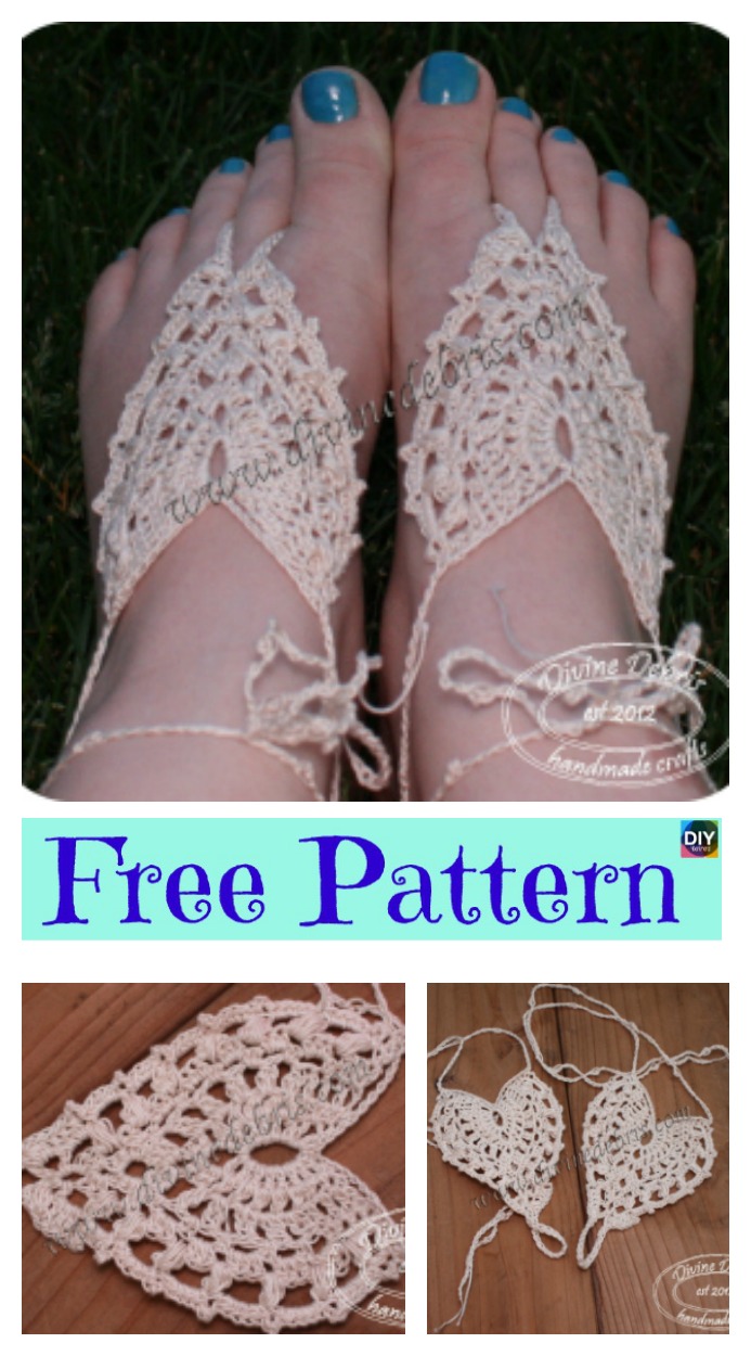 diy4ever-10 Most Unique Crochet Barefoot Sandals - Free Pattern