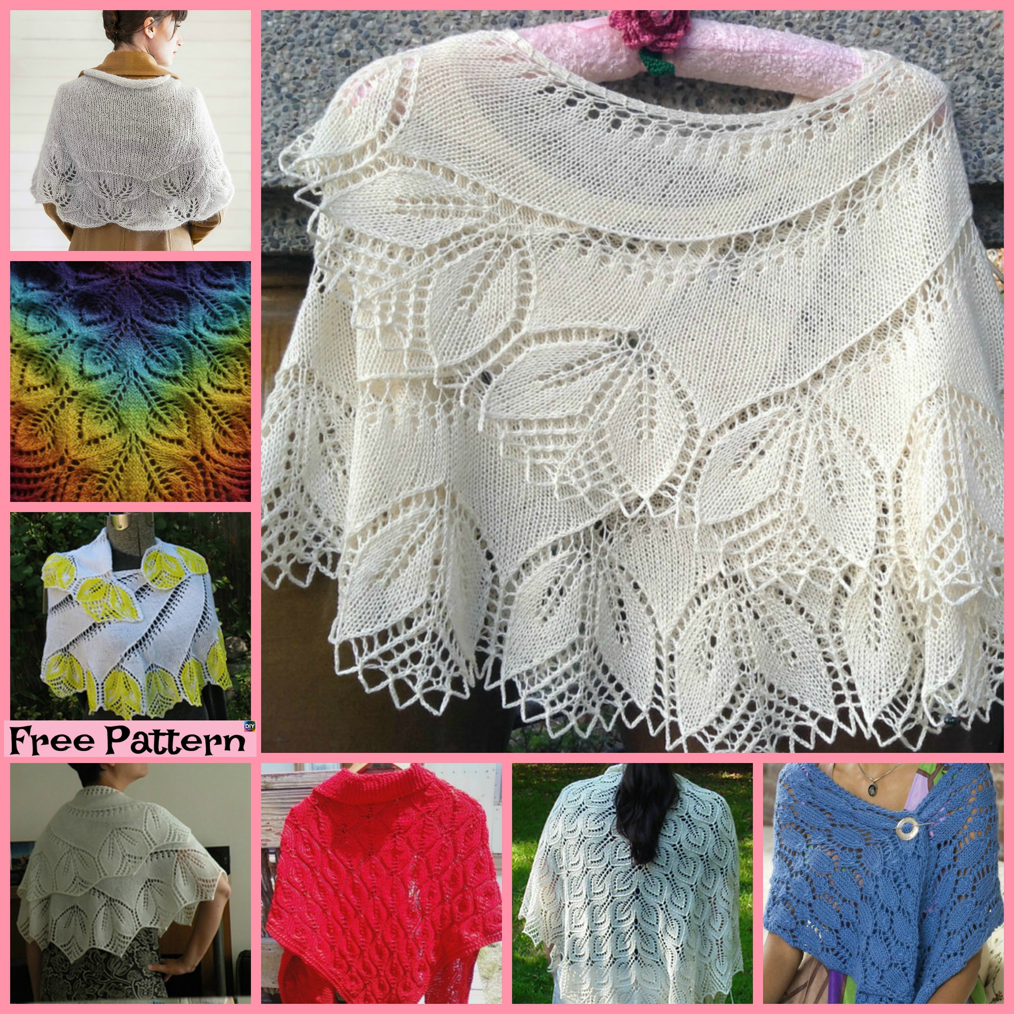 8 Pretty Knitting Lace Shawl Free Patterns - DIY 4 EVER