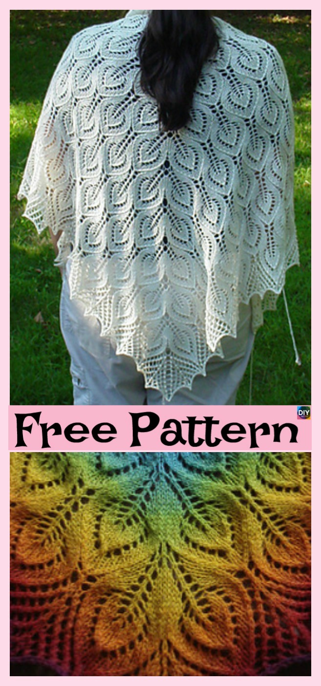 diy4ever-8 Pretty Knitting Lace Shawl Free Patterns