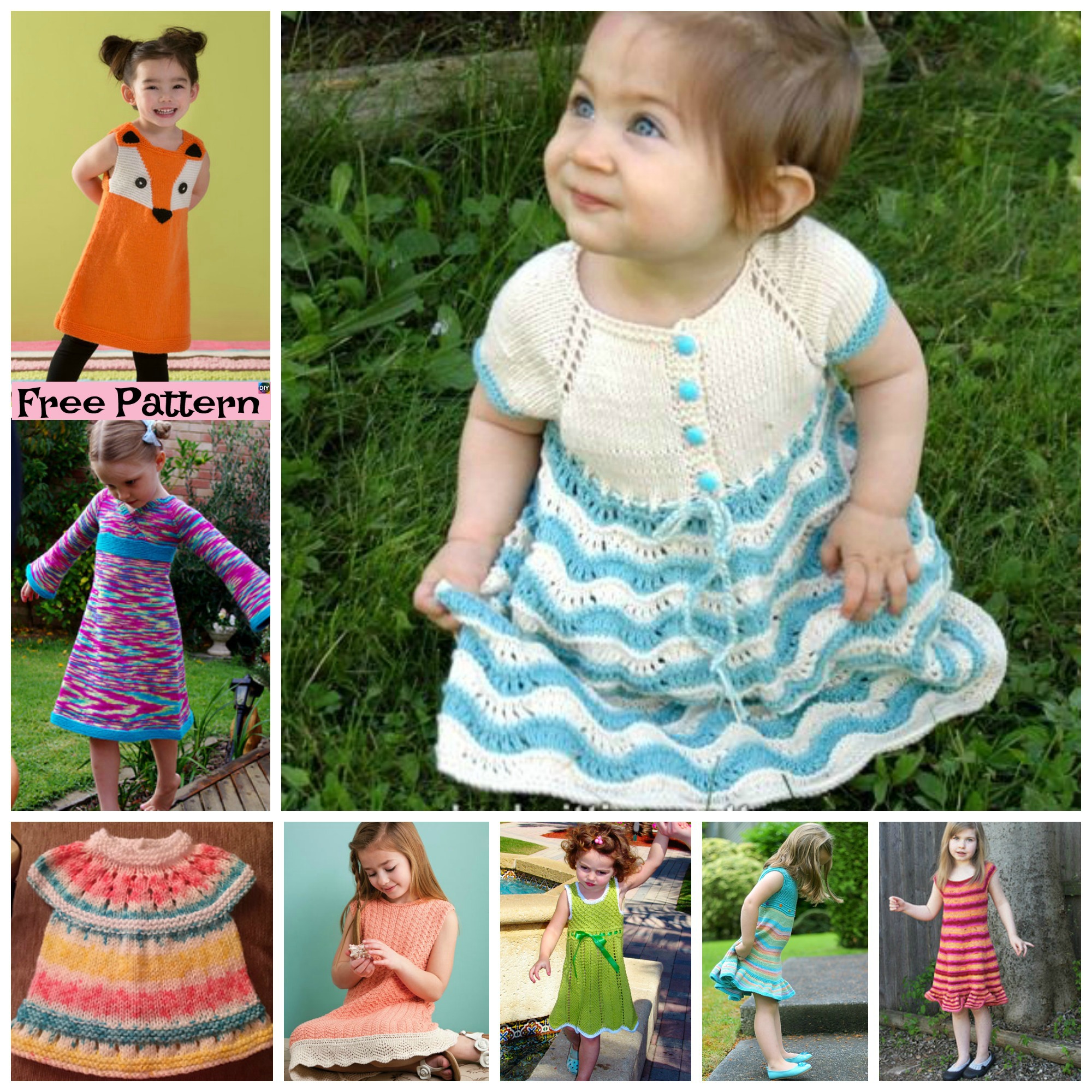 diy4ever- 8 Stylish Knitted Dress - Free Patterns 