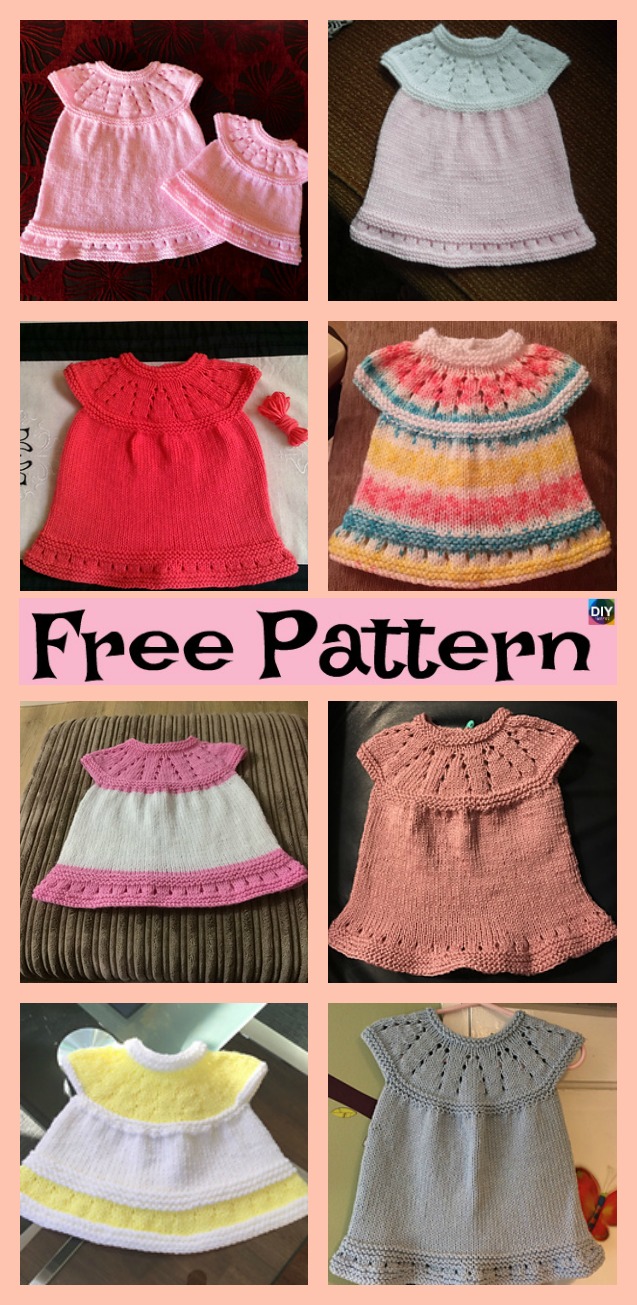 diy4ever- 8 Stylish Knitted Dress - Free Patterns 