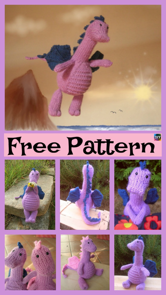 diy4ever-Adrorable Knit Gentle Dragon - Free Pattern