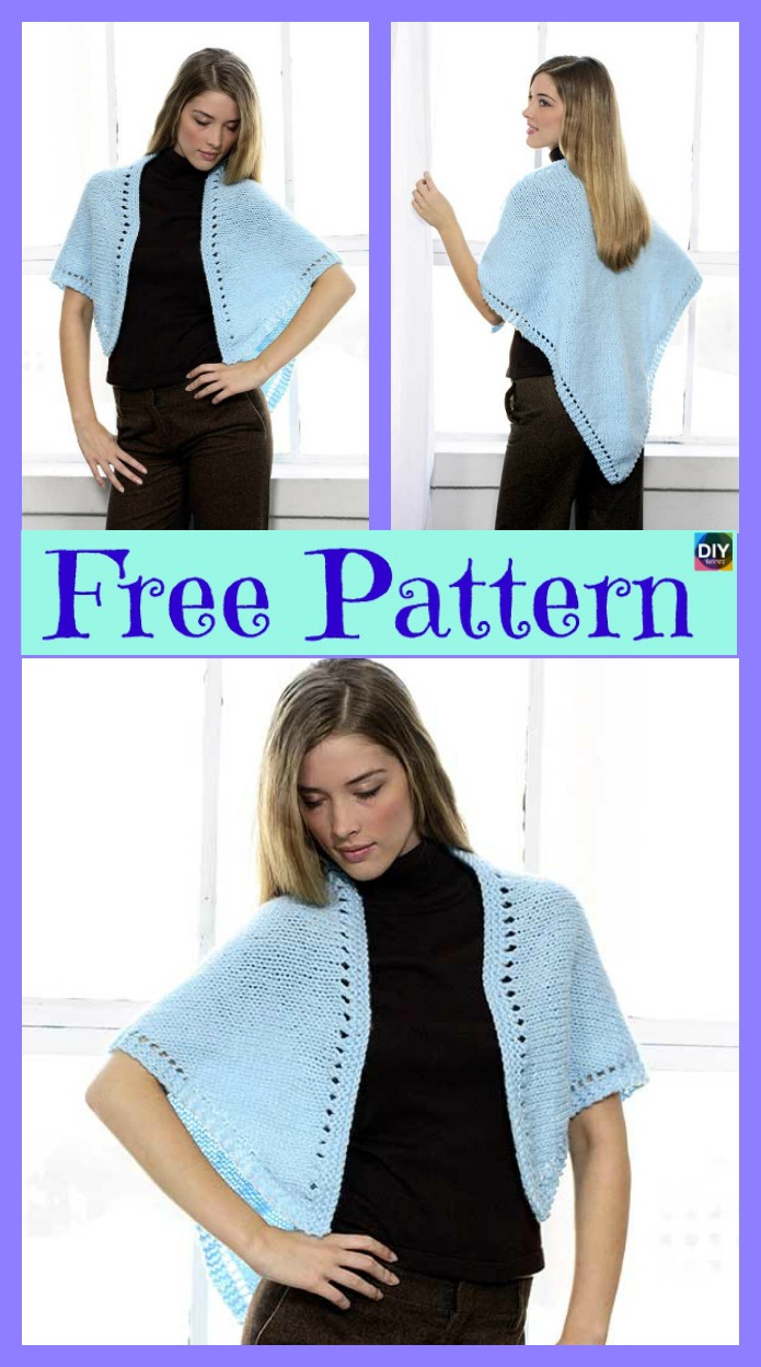 diy4ever- Beautiful Knitted Shawl - Free Pattern