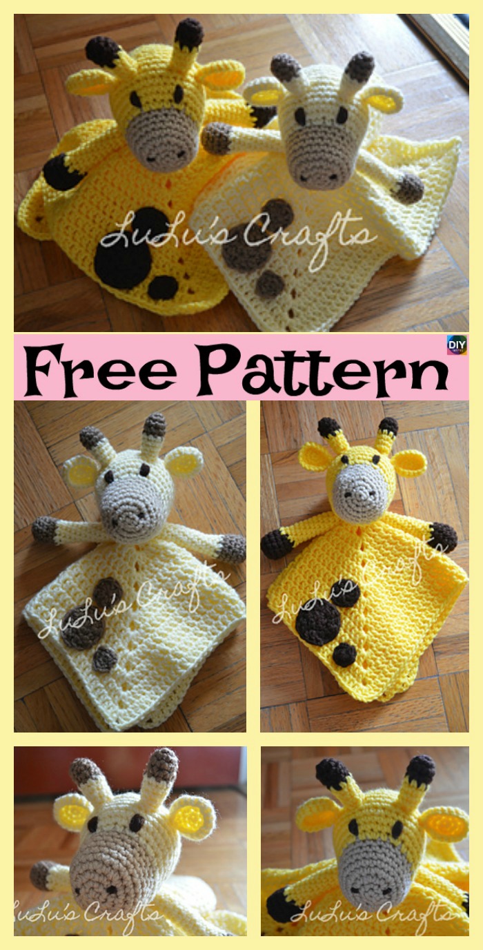 diy4ever-Crochet Giraffe Lovey - Free Pattern 