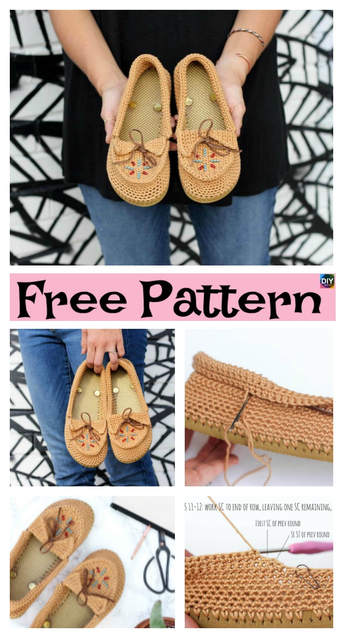 diy4ever-Crochet Slippers Using Flip Flop Soles - Free Patterns