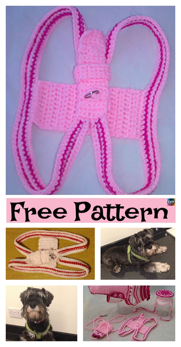 diy4ever- Crocheted Dog Harness - Free Pattern 