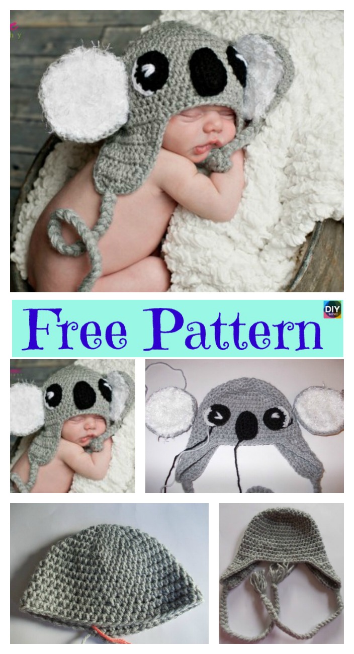diy4ever- Cuddly Crochet Koala hat – Free Pattern