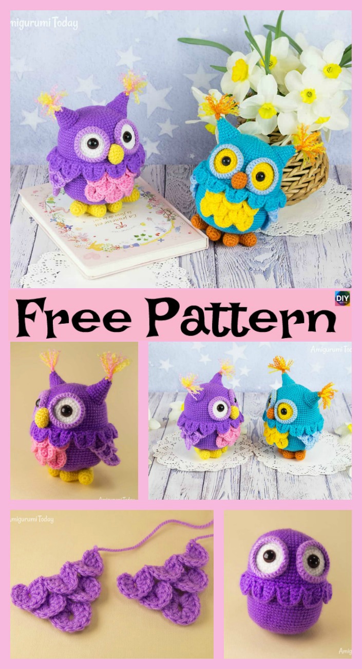diy4ever-Cute Crochet Owl Amigurumi - Free Pattern
